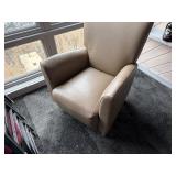 Leather lounge chair