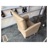 Leather lounge chair