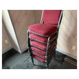 stack of 6 banquet chairs