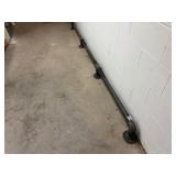 Long iron pipe foot rail for bar