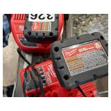 2ah and 4ah batteries with charger station Milwaukee