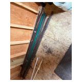 rebar and metal fence posts