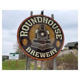Very large Roundhouse Brewery sign