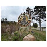 Very large Roundhouse Brewery sign