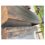 Sturdy Wooden picnic table with benches. 10ft long