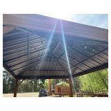 Metal gazebo.