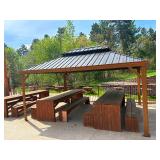 Metal gazebo.