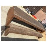 Sturdy Wooden picnic table with benches. 10ft long