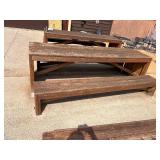 Sturdy Wooden picnic table with benches. 10ft long