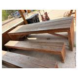 Sturdy 10ft table with benches