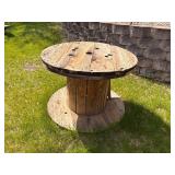 large rustic cable spool