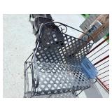 Black finish metal patio rocker