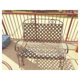 Black finish metal patio rocker