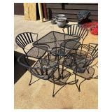 4-top black patio table