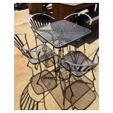 4-top black patio table
