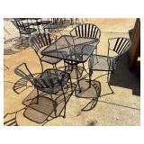 4-top black patio table
