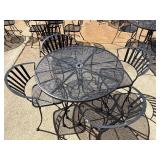 4 top round patio table