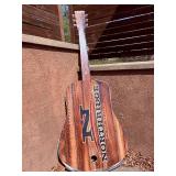 Large wooden guitar