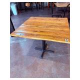 wood top table and chairs