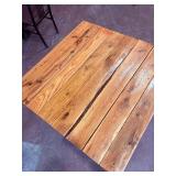 wood top table and chairs