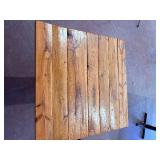 wood top table and chairs