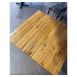 wood top table and chairs