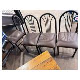 wood top table and chairs