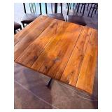 wood top table and chairs