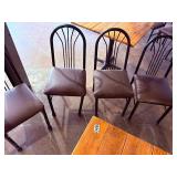 wood top table and chairs