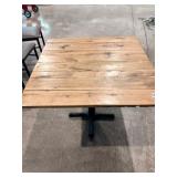 wood top table and chairs