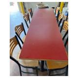 High top table with 8 barstools