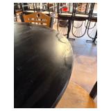 Black high top and 4 bar stools