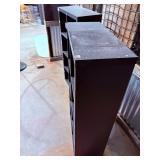Twin display shelf units