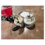 Mixed lot, propane tanks.  One with heater
