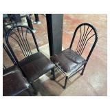 5 metal chairs