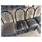 5 metal chairs