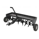 Strongway 48in. Plug Aerator, 32 Coring Plugs, 10in. Pneumatic Tires, Tow-Behind Lawn Aerator for Lawn Tractor or ATV