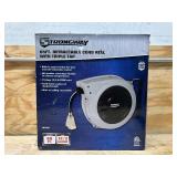 Strongway Retractable Cord Reel, 65ft.L, 12/3, Triple Tap
