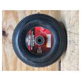 Ironton 10in. Sawtooth Pneumatic Tire, 4.10/3.50-4, 4 Bolt Holes