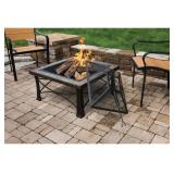 Outdoor Expression 30' Square Slate Fire Pit MSRP $199
