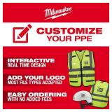 * Milwaukee 4X-Large/5X-Large Yellow Class-3 High Visibility Safety Vest with 10-Pockets and Sleeves MSRP $26