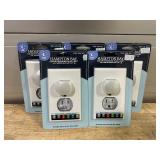 Hampton Bay Lot of 5- Gang Duplex Tamper-Resistant Color Changing LED Plug Lights MSRP $25