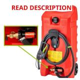 Flo n' Go Duramax Scepter, 14-Gal Powered Gas Caddy with 6 GPM Fill-Rite Fuel Pump, Model# PFSG1411 MSRP $299.99 (missing house and nozzle)