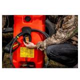 Flo n' Go Duramax Scepter, 14-Gal Powered Gas Caddy with 6 GPM Fill-Rite Fuel Pump, Model# PFSG1411 MSRP $299.99 (missing house and nozzle)