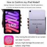 Lot or 10- Screen Replacements for iPad 9 (9th Generation) A2602 A2603 A2604 A2605 Screen Replacement Digitizer Touch Glass Kits, for iPad 2021 9th Gen 10.2 Inch, Full Repair Sets+Home Button MSRP $23