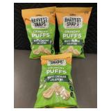 Calbee Harvest Snaps Crunchy Puffs White Cheddar Jalapeno (Lot of 3)