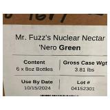Mr. Fuzz's Nuclear Nectar Nero Green Hot Sauce, 6x8oz Bottles, Use By 10/2024