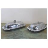 2 Vintage Irvin Ware Silverplated Butter Dishes