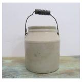 Antique Stoneware Jar w/Lid & Handle