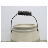 Antique Stoneware Jar w/Lid & Handle